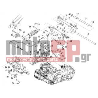 PIAGGIO - X10 500 4T 4V I.E. E3 2013 - Suspension - Place BACK - Shock absorber - 56127R - ΔΑΚΤΥΛΙΔΙ ΑΞΟΝΑ N.M + GT+X8 (ΡΟΥΛ ΜΑΚΑΡ)