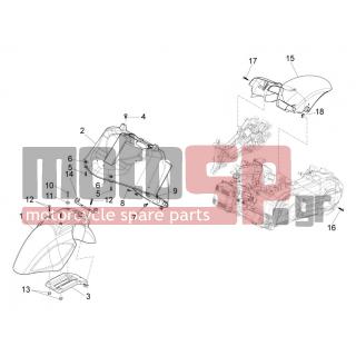 PIAGGIO - X10 500 4T 4V I.E. E3 2012 - Body Parts - Apron radiator - Feather