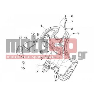 PIAGGIO - X7 125 EURO 3 2008 - Body Parts - Storage Front - Extension mask - 259348 - ΒΙΔΑ M 6X18 mm ΜΕ ΑΠΟΣΤΑΤΗ