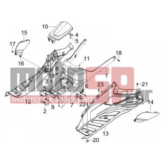 PIAGGIO - X7 125 IE EURO 3 2009 - Body Parts - Central fairing - Sill - 258249 - ΒΙΔΑ M4,2x19 (ΛΑΜΑΡΙΝΟΒΙΔΑ)