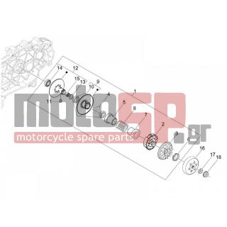 PIAGGIO - X7 125 IE EURO 3 2009 - Engine/Transmission - drifting pulley - 486324 - ΠΑΞΙΜΑΔΙ ΑΣΦΑΛΕΙΑΣ SCOOTER 125300