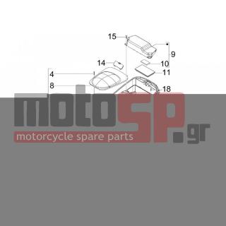 PIAGGIO - X7 250 IE EURO 3 2008 - Body Parts - bucket seat - 655116 - ΚΑΠΑΚΙ ΜΠΑΤΑΡΙΑΣ Χ7 125-250