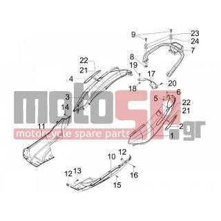 PIAGGIO - X7 250 IE EURO 3 2008 - Body Parts - Side skirts - Spoiler - 297498 - ΒΙΔΑ M3x12