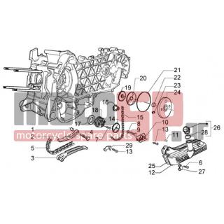 PIAGGIO - X8 125 < 2005 - Engine/Transmission - pump assembly - Oil Pan (pan) - 844352 - Oil pump assembly
