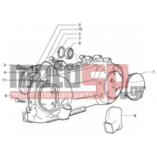 PIAGGIO - X8 125 < 2005 - Engine/Transmission - sump cooling - 845395 - ΔΙΑΦΡΑΓΜΑ ΑΕΡΟΣ FLY 125/150 4T