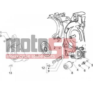 PIAGGIO - X8 125 POTENZIATO 2005 - Κινητήρας/Κιβώτιο Ταχυτήτων - COVER flywheel magneto - FILTER oil