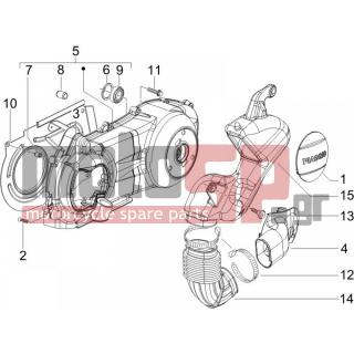 PIAGGIO - X8 125 POTENZIATO 2005 - Engine/Transmission - COVER sump - the sump Cooling - 270793 - ΒΙΔΑ D3,8x16