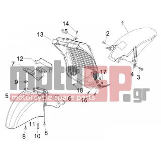 PIAGGIO - BEVERLY 300 IE TOURER E3 2009 - Body Parts - Apron radiator - Feather - 621089 - ΦΤΕΡΟ ΠΙΣΩ BEVERLY RST 125/200/250