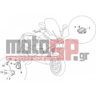 PIAGGIO - X8 125 STREET EURO 2 2006 - Electrical - Voltage regulator -Electronic - Multiplier - 434541 - ΒΙΔΑ M6X16 SCOOTER CL10,9
