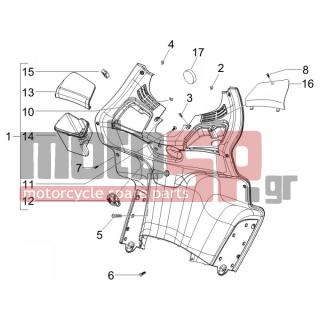 PIAGGIO - X8 125 STREET EURO 2 2006 - Body Parts - Storage Front - Extension mask - 483859 - ΤΑΠΑ ΛΑΣΤ ΚΑΠ SCOOTER-HEX