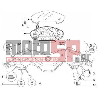 PIAGGIO - X8 200 < 2005 - Electrical - Electrical devices-Odometer - 582163 - Διάταξη engine stop-start