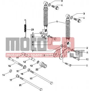 PIAGGIO - X8 200 2007 - Αναρτήσεις - Place BACK - Shock absorber
