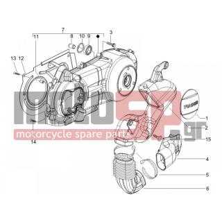 PIAGGIO - X8 200 2007 - Engine/Transmission - COVER sump - the sump Cooling