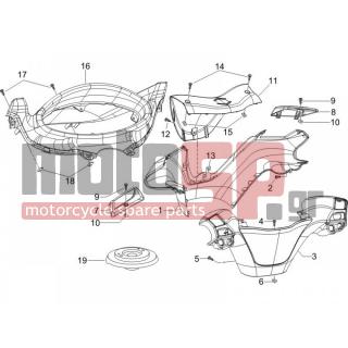 PIAGGIO - X8 200 2006 - Body Parts - COVER steering - 599415000P - ΚΑΠΑΚΙ ΤΙΜ ΜΕΣΑΙΟ Χ8 ΜΑΥΡΟ