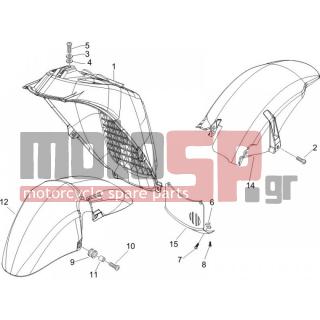 PIAGGIO - X8 200 2005 - Body Parts - Apron radiator - Feather - 434541 - ΒΙΔΑ M6X16 SCOOTER CL10,9