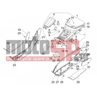 PIAGGIO - X8 250 IE 2005 - Body Parts - Central fairing - Sill - 830056 - ΠΛΑΚΑΚΙ