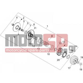 PIAGGIO - X8 250 IE 2008 - Engine/Transmission - drifting pulley - 486324 - ΠΑΞΙΜΑΔΙ ΑΣΦΑΛΕΙΑΣ SCOOTER 125300