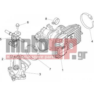 PIAGGIO - X8 250 IE 2008 - Engine/Transmission - Throttle body - Injector - Fittings insertion - 830061 - ΠΑΞΙΜΑΔΙ M5X16
