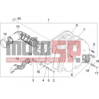 PIAGGIO - X8 250 IE 2005 - Engine/Transmission - Air filter - 830057 - ΠΛΑΚΑΚΙ