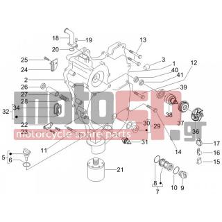 PIAGGIO - X8 400 IE EURO 3 2008 - Engine/Transmission - COVER flywheel magneto - FILTER oil - 849825 - ΛΑΜΑΚΙ ΣΤΗΡΙΞΗΣ