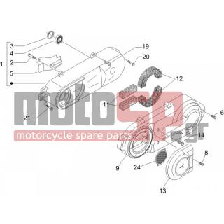 PIAGGIO - X8 400 IE EURO 3 2006 - Engine/Transmission - COVER sump - the sump Cooling - 575249 - ΒΙΔΑ M6x22 ΜΕ ΑΠΟΣΤΑΤΗ