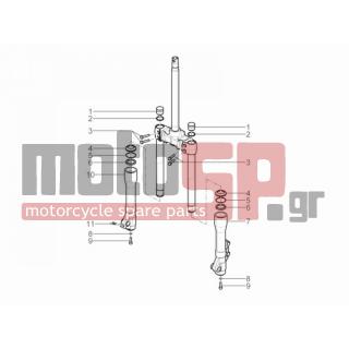 PIAGGIO - BEVERLY 300 RST 4T 4V IE E3 2010 - Suspension - FORK accessories (Kayaba) - 599270 - Ροδέλα (Kayaba)