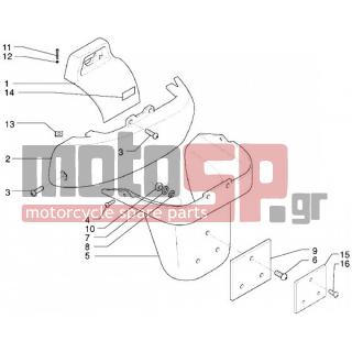 PIAGGIO - X9 125 < 2005 - Body Parts - COVER BACK - 57557050D1 - ΚΑΠΑΚΙ ΠΙΣΩ ΦΑΝΟΥ Χ9 Π.Μ ΜΠΛΕ 251