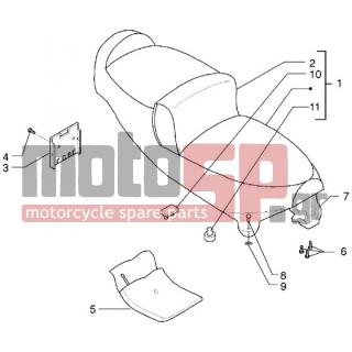 PIAGGIO - X9 125 < 2005 - Body Parts - Saddle-Supplied tools - 259830 - ΒΙΔΑ SCOOTER