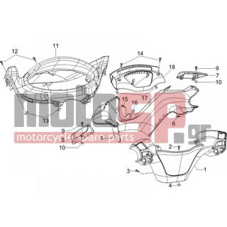 PIAGGIO - X9 125 EVOLUTION EURO 3 2007 - Body Parts - COVER steering - 258249 - ΒΙΔΑ M4,2x19 (ΛΑΜΑΡΙΝΟΒΙΔΑ)