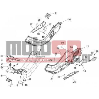 PIAGGIO - X9 125 EVOLUTION EURO 3 2007 - Body Parts - Central fairing - Sill - 258249 - ΒΙΔΑ M4,2x19 (ΛΑΜΑΡΙΝΟΒΙΔΑ)