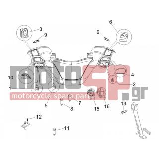 PIAGGIO - X9 125 EVOLUTION EURO 3 2007 - Ηλεκτρικά - Switchgear - Switches - Buttons - Switches - 582041 - ΚΑΠΑΚΙ ΚΕΝΤΡΙΚΟΥ ΔΙΑΚΟΠΤΗ SCOOTER