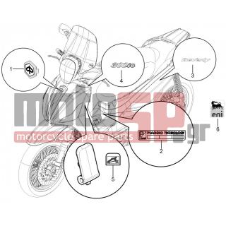 PIAGGIO - BEVERLY 300 RST 4T 4V IE E3 2013 - Body Parts - Signs and stickers