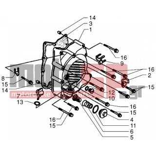 PIAGGIO - X9 250 < 2005 - Engine/Transmission - Cover pan right - 496258 - Τάπα λαδιού