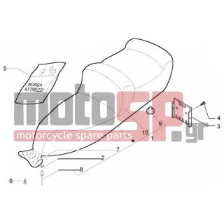 PIAGGIO - X9 250 EVOLUTION  < 2005 - Body Parts - Saddle - toolbox - 16670 - Ροδέλα 4,5x12x1