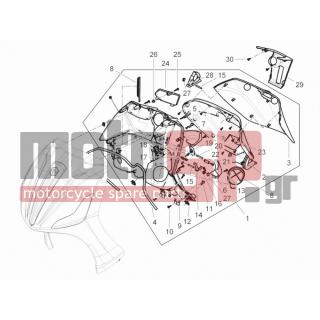 PIAGGIO - BEVERLY 300 RST 4T 4V IE E3 2013 - Body Parts - Storage Front - Extension mask