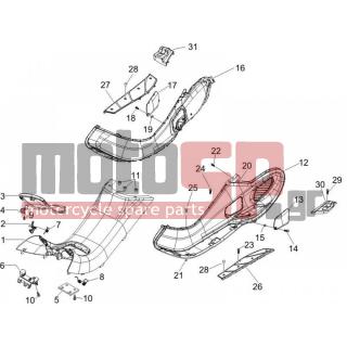 PIAGGIO - X9 250 EVOLUTION  2006 - Body Parts - Central fairing - Sill - 258249 - ΒΙΔΑ M4,2x19 (ΛΑΜΑΡΙΝΟΒΙΔΑ)