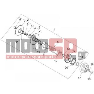 PIAGGIO - X9 250 EVOLUTION  2006 - Engine/Transmission - drifting pulley - 8440494 - ΚΑΜΠΑΝΑ ΑΜΠΡ SCOOTER 125300 CC 4T