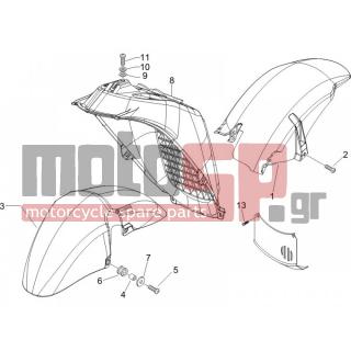 PIAGGIO - X9 250 EVOLUTION  2006 - Body Parts - Apron radiator - Feather - 434541 - ΒΙΔΑ M6X16 SCOOTER CL10,9