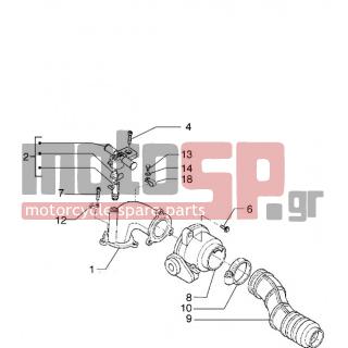 PIAGGIO - X9 500 < 2005 - Engine/Transmission - Fittings import-Throttle-Body Fuel - 289731 - Βίδα με ροδέλα M6x30