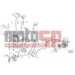 PIAGGIO - X9 500 EVOLUTION  (ABS) < 2005 - Brakes - brake-caliper brake pipes (ABS) - 6966 - Spring washer 6,4x11x0,5