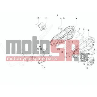 PIAGGIO - X9 500 EVOLUTION 2007 - Engine/Transmission - COVER sump - the sump Cooling - 259348 - ΒΙΔΑ M 6X18 mm ΜΕ ΑΠΟΣΤΑΤΗ