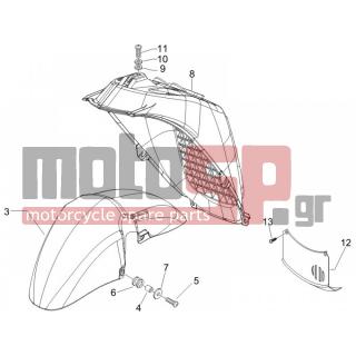 PIAGGIO - X9 500 EVOLUTION 2006 - Body Parts - Apron radiator - Feather - 434541 - ΒΙΔΑ M6X16 SCOOTER CL10,9