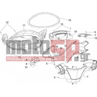 PIAGGIO - X9 500 EVOLUTION ABS 2007 - Body Parts - COVER steering - 576835000P - ΚΑΠΑΚΙ ΟΘΟΝΗΣ ΚΑΝΤΡΑΝ Χ9
