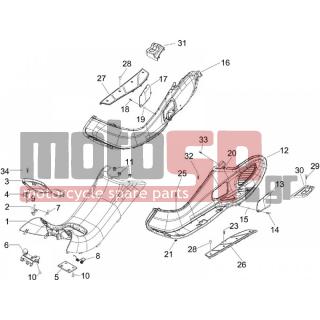 PIAGGIO - X9 500 EVOLUTION ABS 2007 - Body Parts - Central fairing - Sill - 258249 - ΒΙΔΑ M4,2x19 (ΛΑΜΑΡΙΝΟΒΙΔΑ)