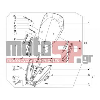 PIAGGIO - X9 500 EVOLUTION ABS 2007 - Body Parts - Windshield - Glass - 259830 - ΒΙΔΑ SCOOTER