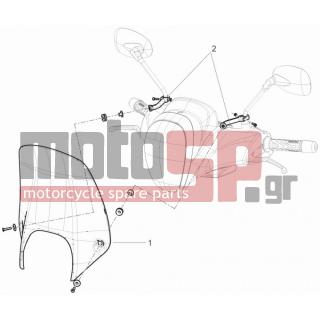 PIAGGIO - BEVERLY 350 4T 4V IE E3 SPORT TOURING 2013 - Body Parts - Windshield - Glass