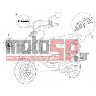 PIAGGIO - ZIP 100 4T 2007 - Εξωτερικά Μέρη - Signs and stickers - 574771 - ΣΗΜΑ ΠΟΔΙΑΣ 