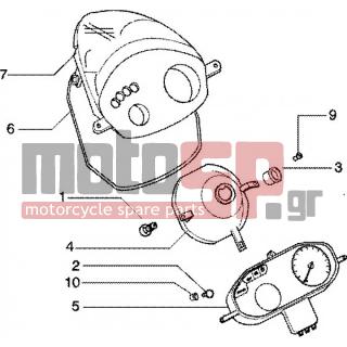 PIAGGIO - ZIP 125 4T < 2005 - Electrical - Headlight-mask-instruments group - 497147 - Διαφανές καπάκι