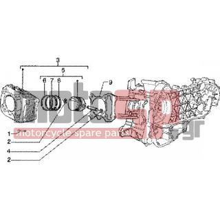 PIAGGIO - ZIP 125 4T < 2005 - Engine/Transmission - Total cylinder-piston-button - 485619 - Ελατήριο συμπίεσης d.57x1