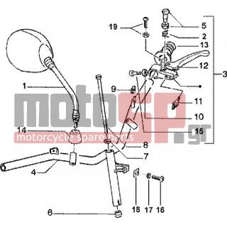 PIAGGIO - ZIP 125 4T < 2005 - Frame - steering parts - 265249 - ΒΙΔΑ MANET COSA2-FL-SCOOTER